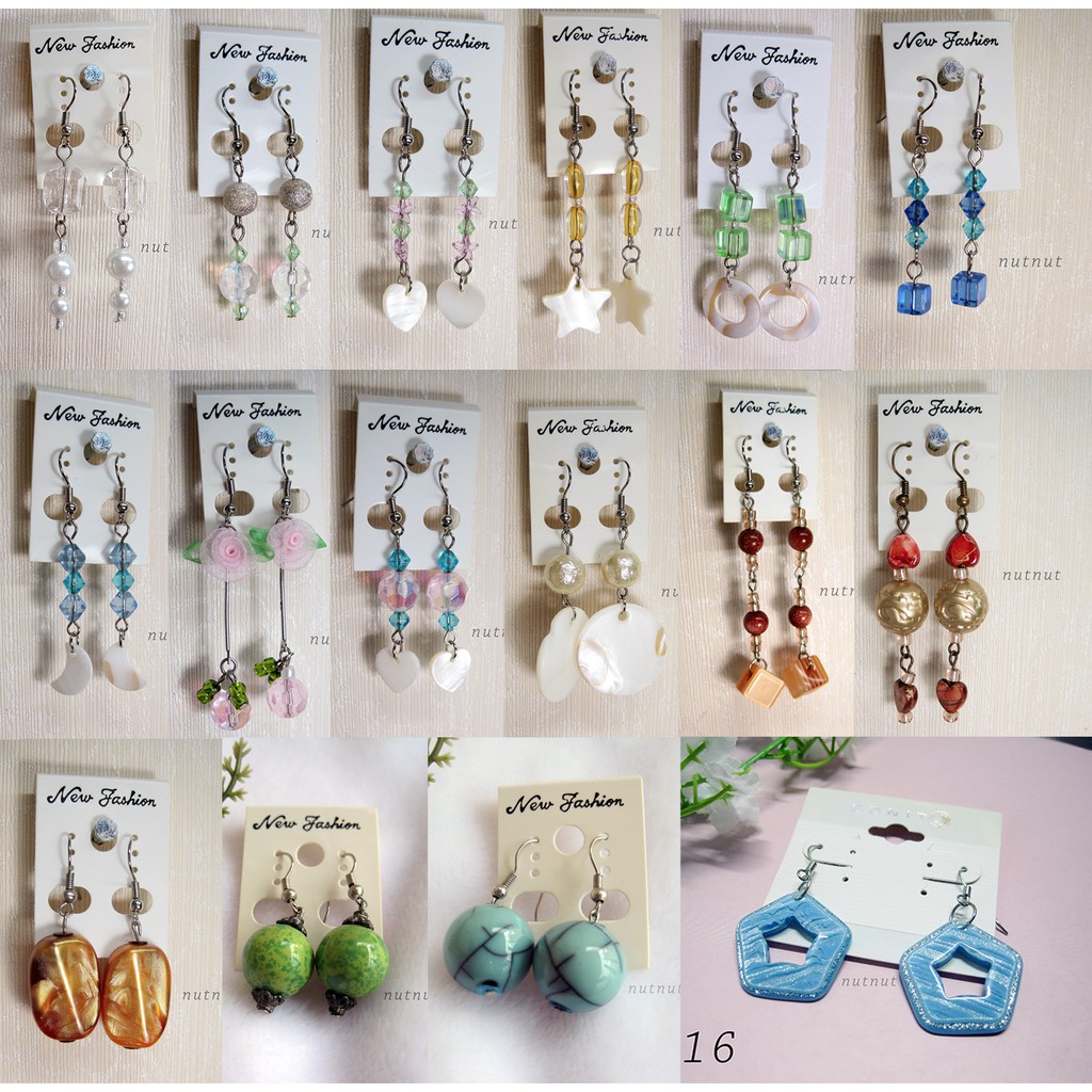 ANTING PESTA KRISTAL GANTUNG PANJANG JUNTAI ELEGAN AKSESORIS WANITA REMAJA