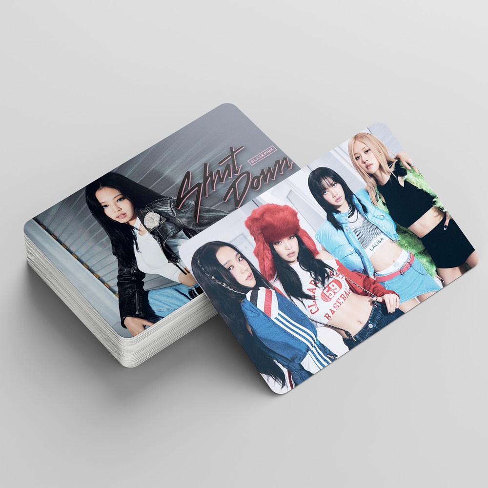 55pcs / Set Kartu LOMO Foto KPOP BLACKPINK JENNIE / LISA / ROSE / JISOO Untuk Koleksi