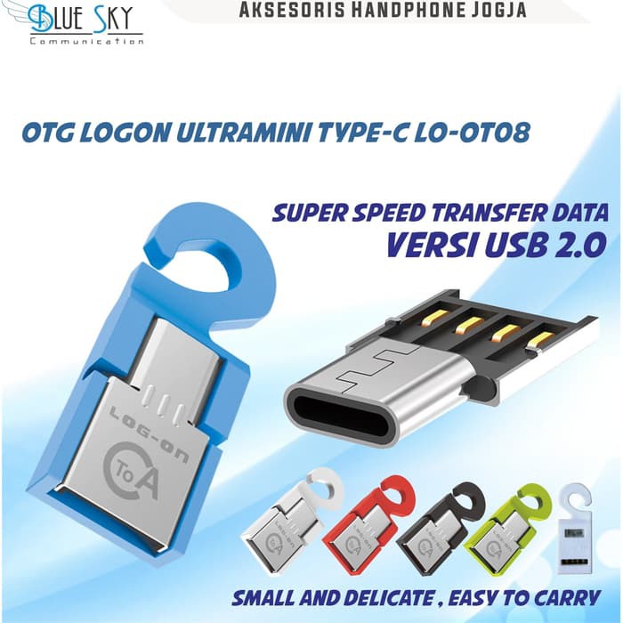 OTG ULTRA MINI LOG-ON LO-OT08 TYPE-C TRANSFER SPEED UP TO 480MBP/S