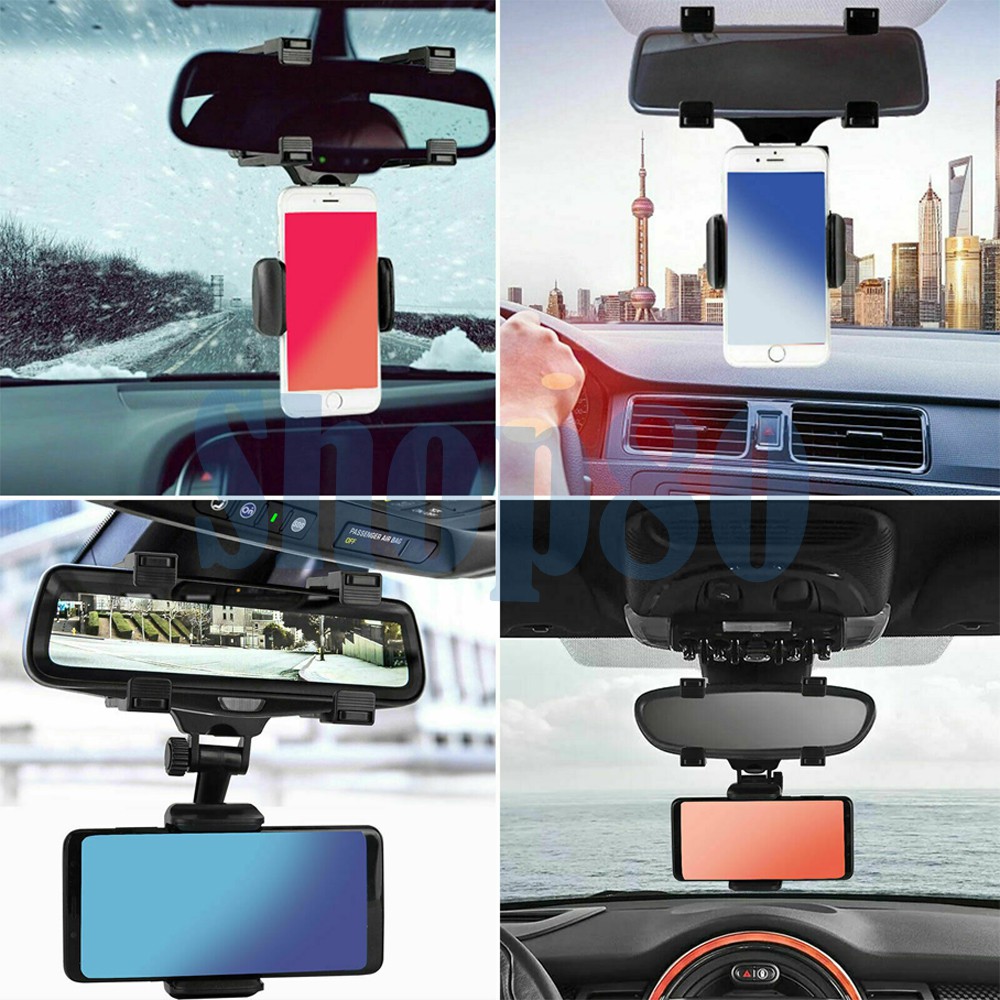 Phone Holder Kaca Spion Mobil Gantung Universal Car Mirror Tengah HP Camera Dashcam GPS