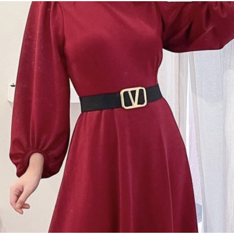 Vanesha Margaretta -  Belt V Karet Melar Stretch Fashion / Ikat Pinggang Fashion Wanita Karet