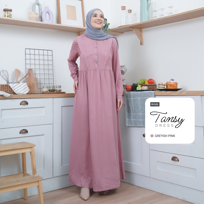 GAMIS WANITA MUSLIMAH TERBARU TANSY DRESS BY MYSURE [BISA COD]