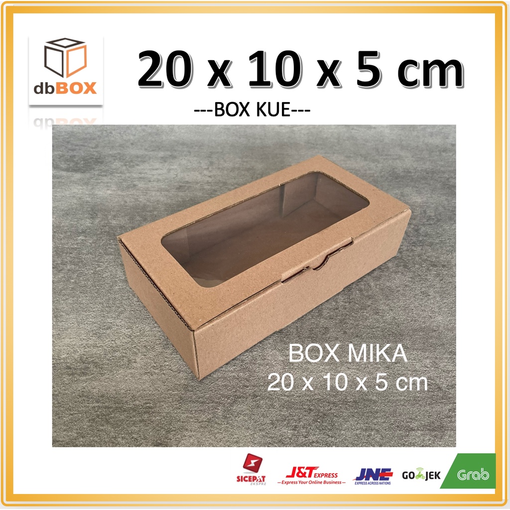 

BOX MIKA 20x10x5 cm kardus die cut, untuk kue hampers gift box MIKA KUE