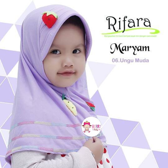 Rifara SALE Hijab Maryam Kerudung Jilbab Anak Premium Size S M L #2 Berry Mart