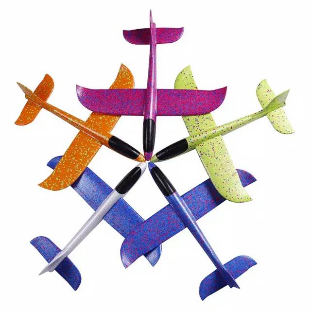 MOMBABY1 Medium Mainan Pesawat Terbang Busa Anak atau Kado Mainan Anak Cowok Flying Glider