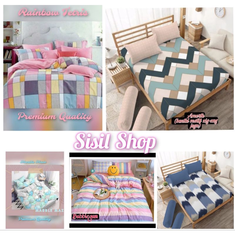 Sprei Motif Aesthetic Terbaru / Sprei Motif Anak-anak dan Dewasa Ukuran King 180x200 dan Single Bed 120x200