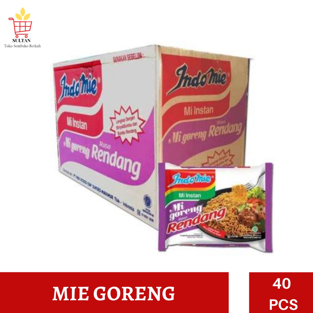 

1 Dus Isi 40 Pcs - Indomie Goreng Rendang - mie goreng rendang