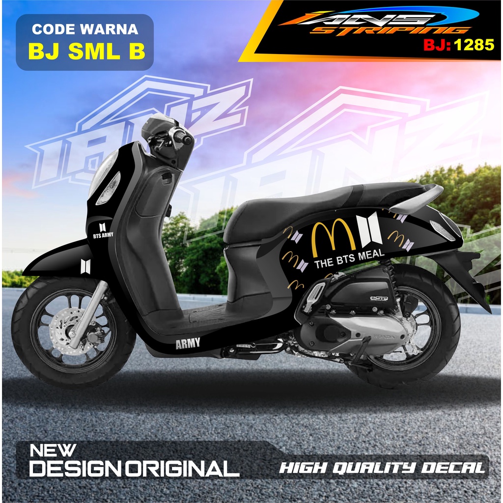 DECAL STICKER SCOOPY BTS FULL BLOK BODY MOTOR / STICKER DECAL HONDA SCOOPY FULL BODY / STICKER VARIASI SCOOPY