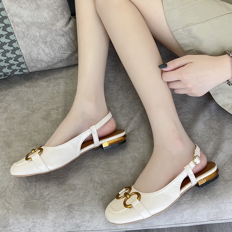 Sandal Flat Wanita 006210 BallerIna Simple Sling Back Flat Shoes