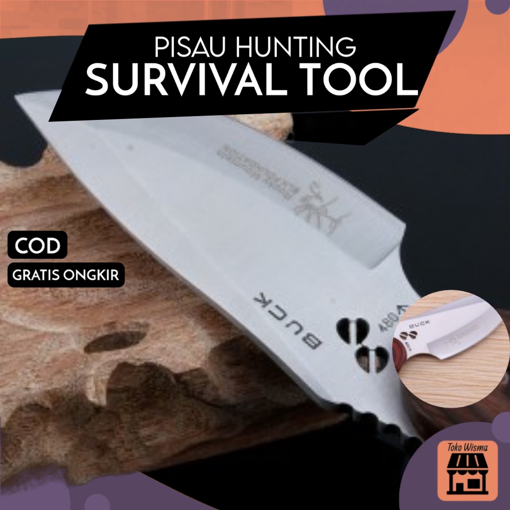 (COD)BUCK Elf Pisau Berburu Hunting Knife Survival Tool-Pisau berburu di hutan-Pisau Beladiri Murah