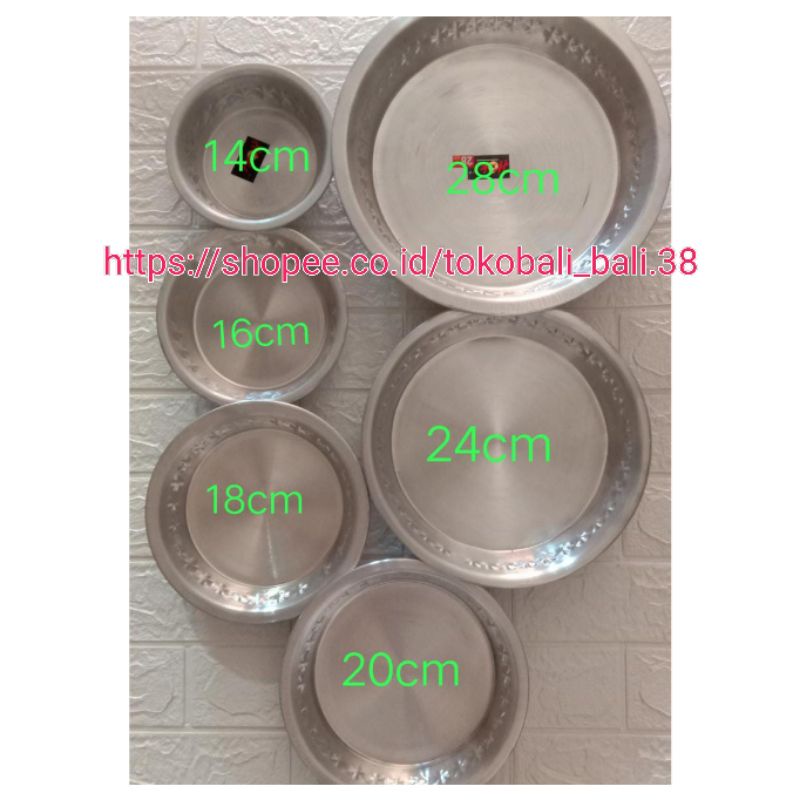 bokor ukir bali aluminium/di jual per 1/2 lusin