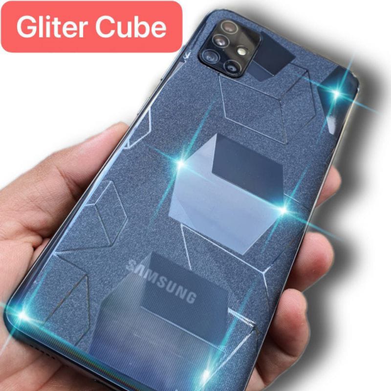 REDMI 9 / 9A / 9C / 9T / 10 4G  / 10C / SKIN CUBE GLITTER PELINDUNG BELAKANG HP ANTI JAMUR