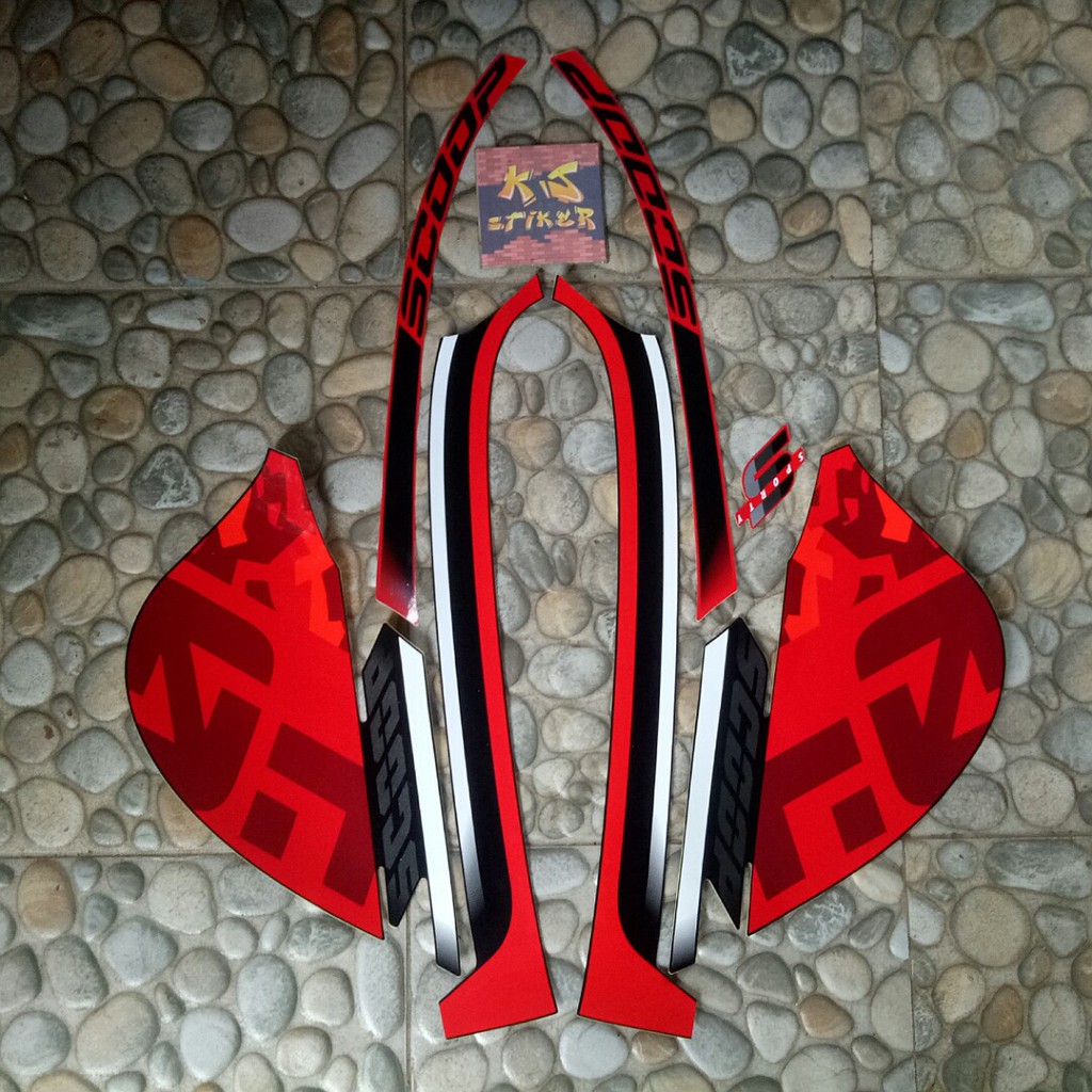 stiker striping motor scoopy  sporty 2020