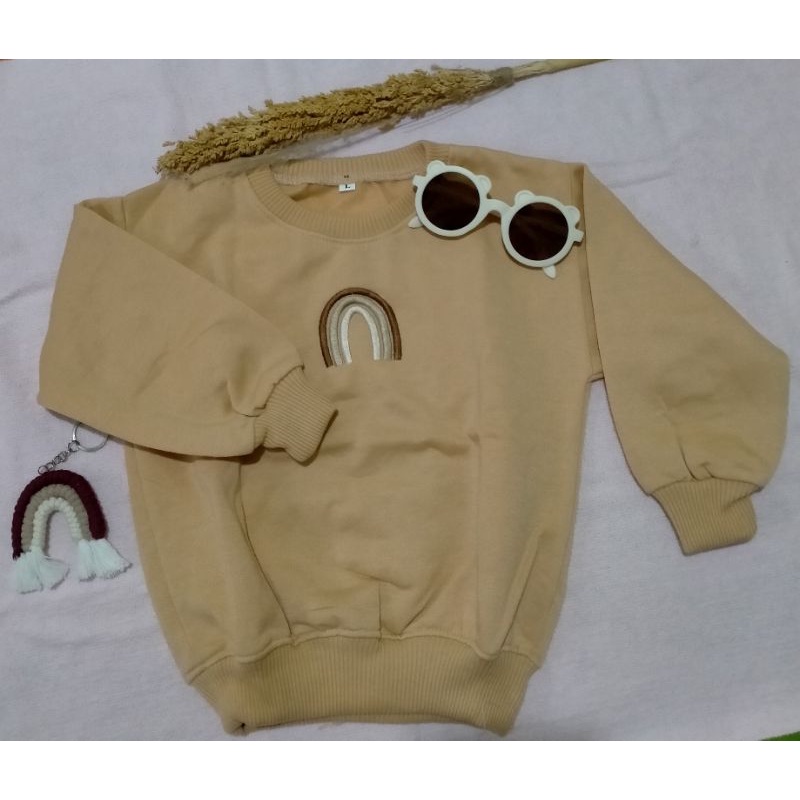 HAMPERS KADO ANAK LAHIRAN ULANG TAHUN CEWEK COWOK SWEATER ANAK RAINBOW KOREA 1-4th