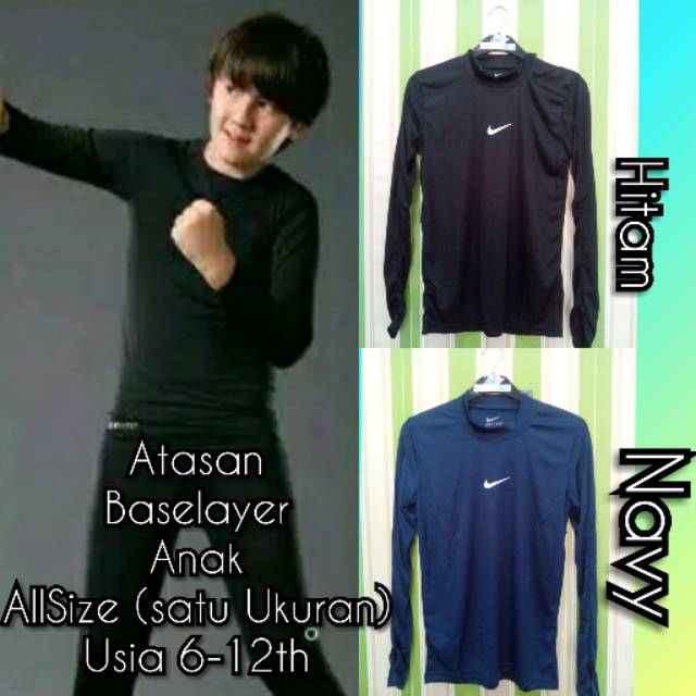 MANSET BASELAYER ANAK / KIDS - BAJU DALEMAN BASELAYER ANAK - DALEMAN OLAHRAGA BOLA FUTSAL