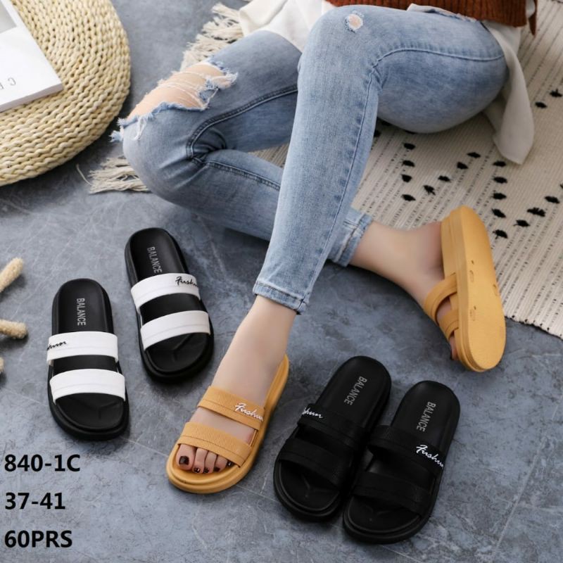 NEW Balance 840/Sandal jelly wanita double strap/wedges sandal