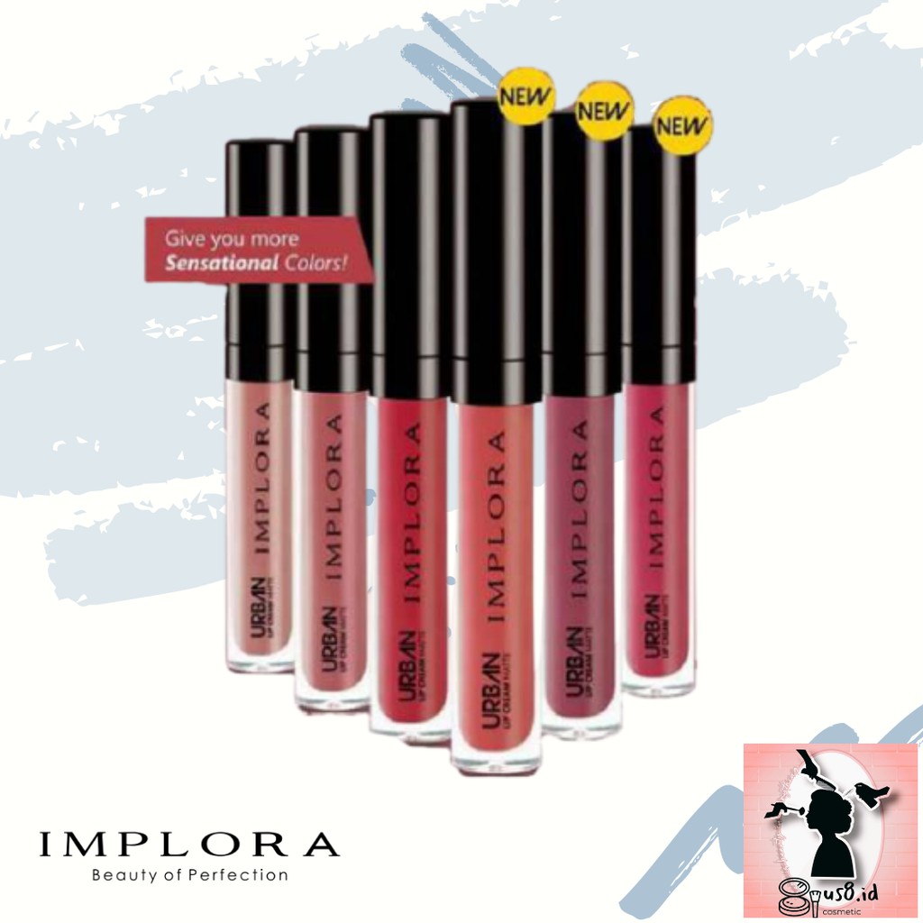 FREE BUBBLE WARP IMPLORA Urban Lip Cream Matte Original BPOM - Lipcream Surabaya