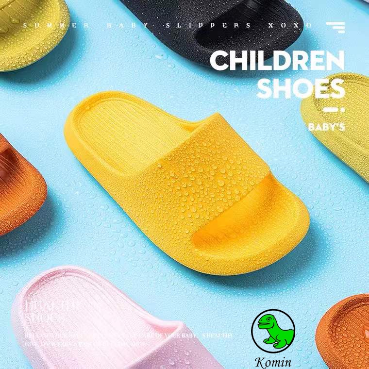 Komin Sandal Anak SelopnSandal kamar mandi untuk anak perempuan, anak laki-laki, lembut dan antislip