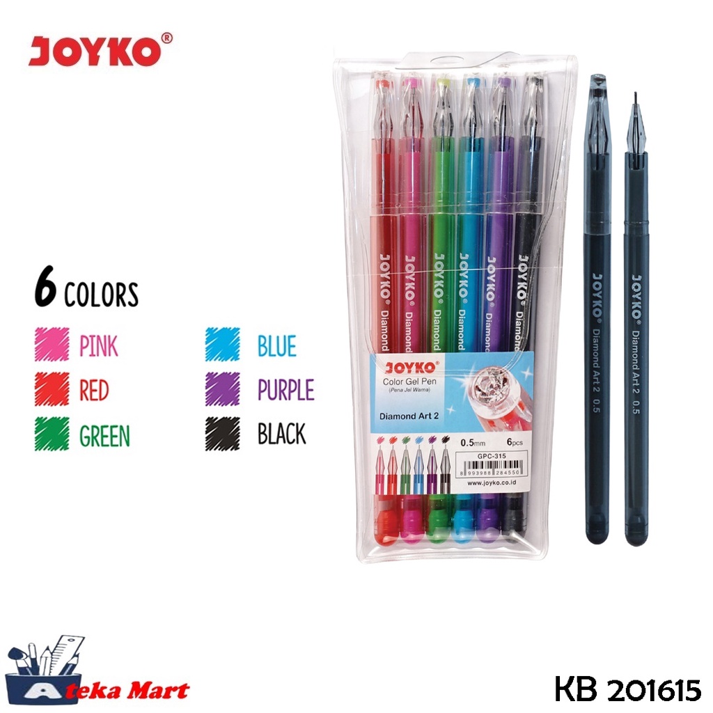 

[SET] JOYKO DIAMOND ART 2 GPC-315 / GEL PEN 6 WARNA