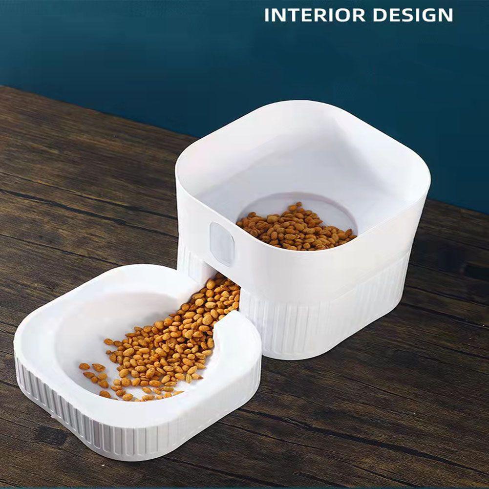 Solighter Auto Pet Food Dispenser Washable Creative Food Feeder Anjing