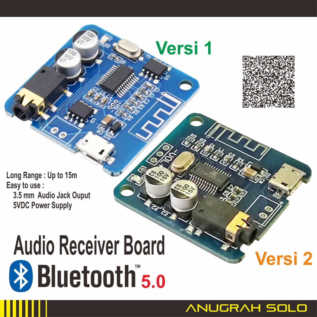 Bluetooth Audio Receiver Modul Bluetooth Receiver Bluetooth 5.0 PCB BIRU