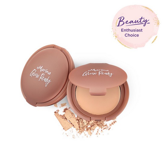 ⭐ BAGUS ⭐ MARINA GLOW TWO WAY CAKE SPF 20 / LOOSE POWDER 10gr | Twc Bedak Padat Tabur