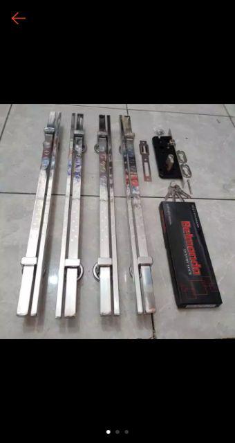Handle Pintu Stainless Minimalis 60cm 2set+kunci Pelor Promo