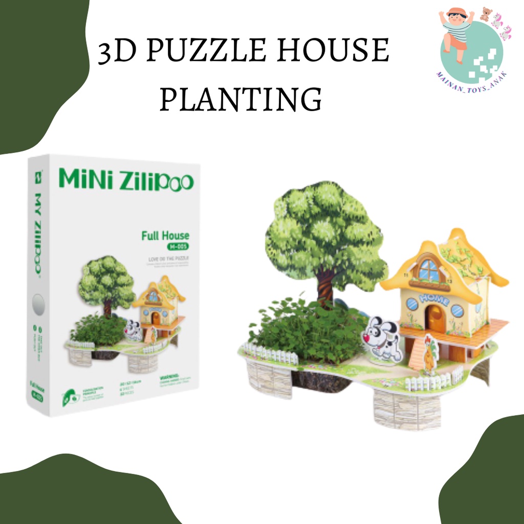 MAINAN_TOYS_ANAK 3D PUZZLE HOUSE PLANTING DIY TOY MY ORCHARD M006/MAINAN EDUKASI ANAK PLANTING