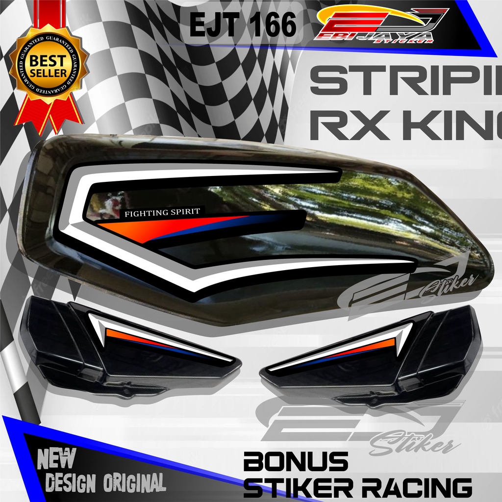 STRIPING  STIKER CUSTOM MOTOR RX KING HOLOGRAM  /  VARIASI STRIPING MOTOR RX KING  / DECALL STICKER 