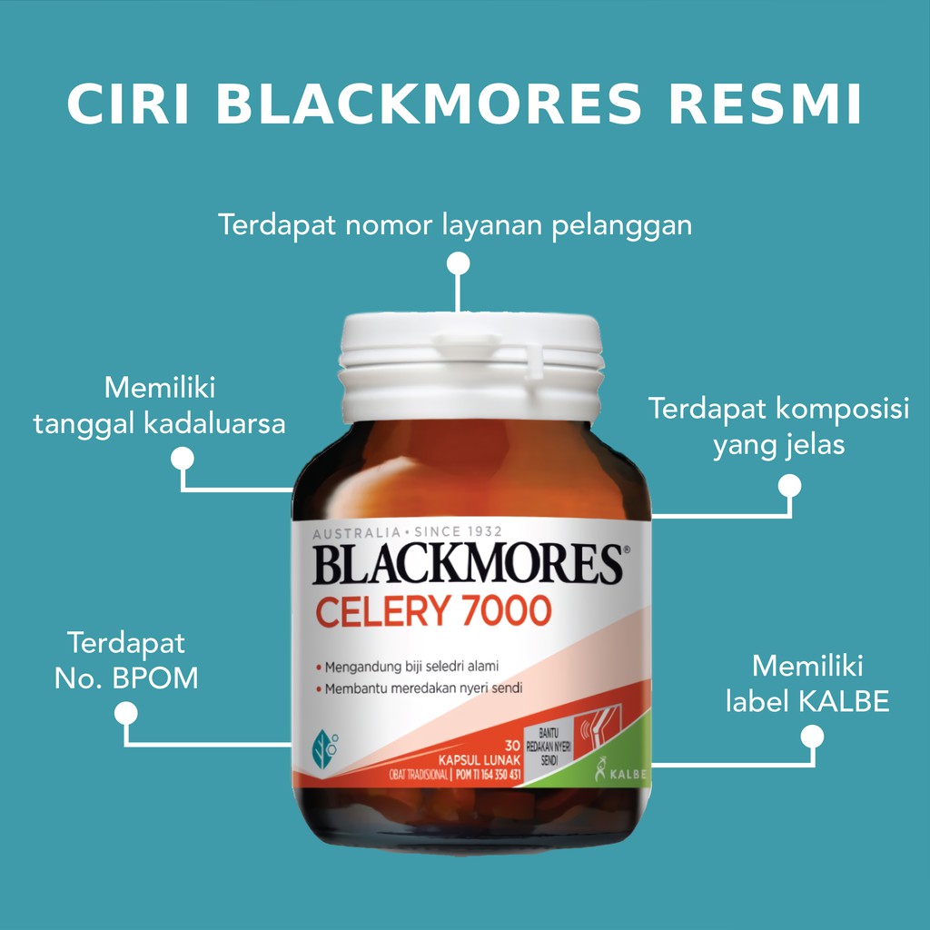 Blackmores Joint Comfort 30 Kapsul (Nyeri Sendi Rematik) BPOM Kalbe