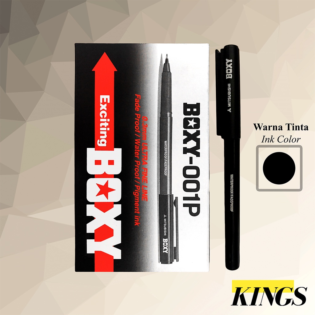 

3 PCS Boxy Ball Point / Pen / Pena / Bolpen / Pulpen 001P