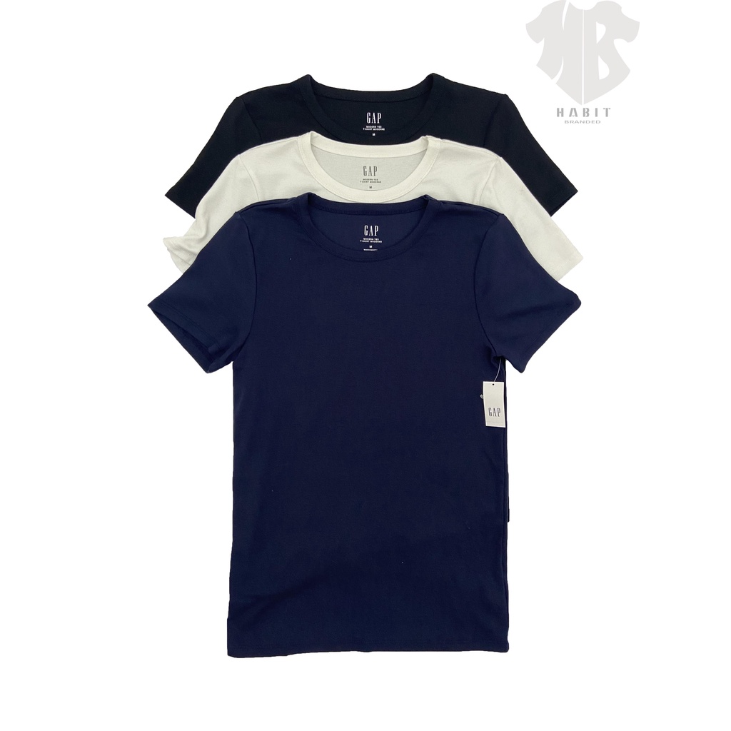 Gap Modern Crewneck T-shirt for Women | Kaos Polos O-neck Lengan Pendek Wanita