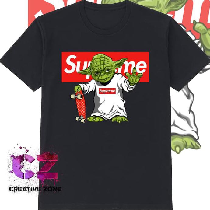 CUSTOM KAOS/TSHIRT HYPE SUPREME MASTER YODA STARWARS DIGITAL PRINTING