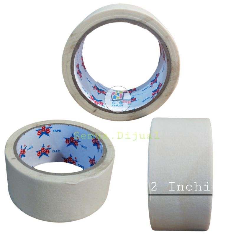 

semua.dijual Solasi Masking Tape 2 in 20yard Hoki 888 Isolasi Kertas 2inchi Selotip 20yard