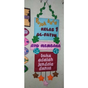 hiasan dinding pojok baca flanel dekorasi sekolah murah bisa COD