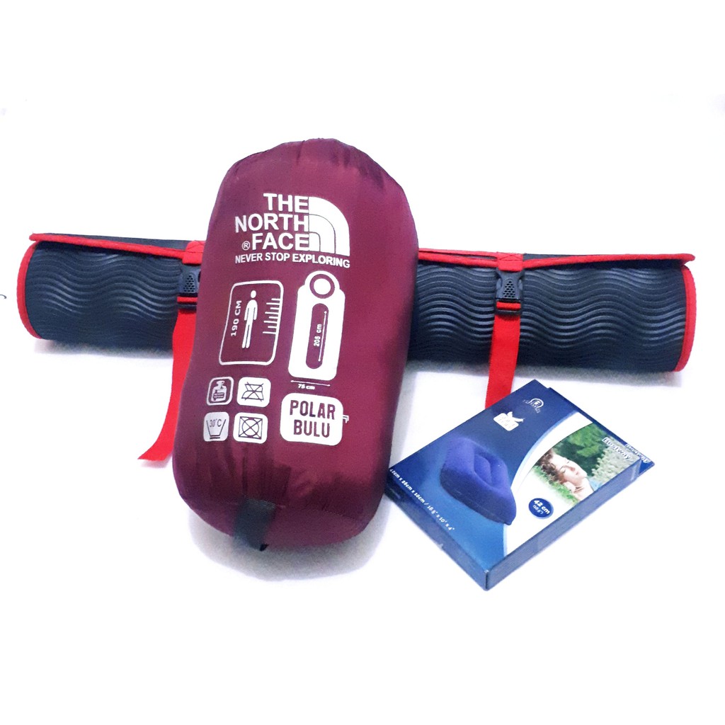 【Bisa COD】 Sleeping Bag Polar Bulu &amp; Matras * Bantal Angin` SleepingBag Sliping