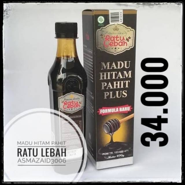 Madu Hitam Pahit plus Propolis & Daun Insulin RATU LEBAH