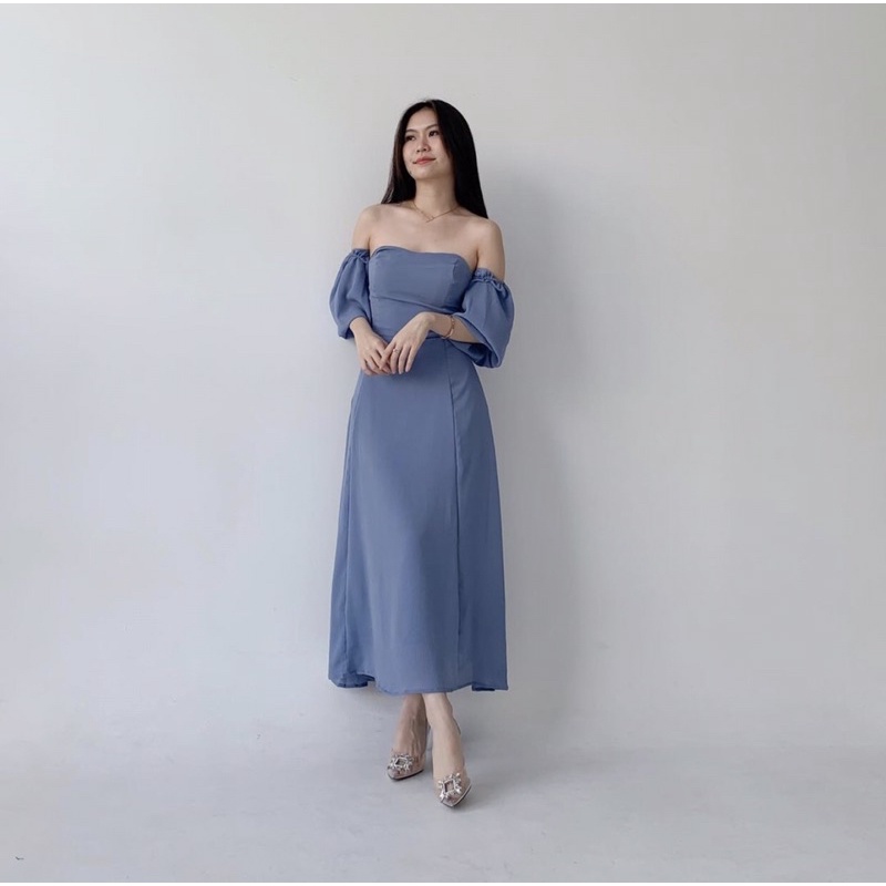 FELICIA BRIDESMAID DRESS SEXY KOREA - MIDI DRESS KONDANGAN - PROM NIGHT GOWN - DRESS PESTA SEXY MEWAH - WEDDING DRESS - DRESS PAGER AYU - HADIAH / KADO ULTAH CEWEK