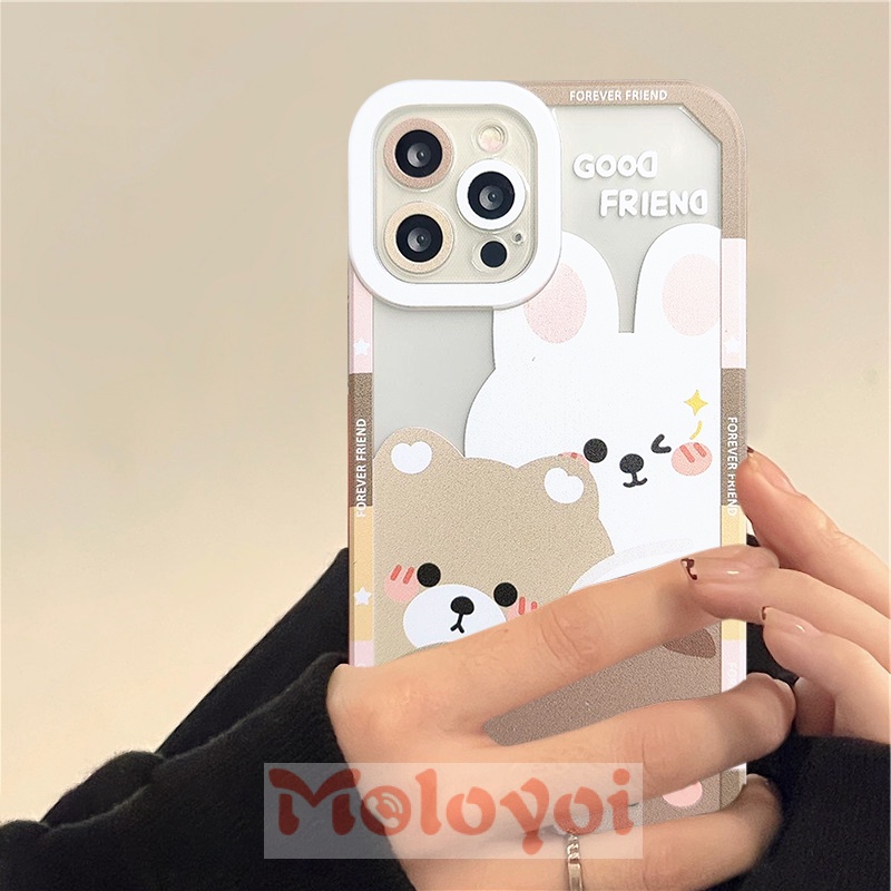 Soft Case Pelindung Kamera Bahan Tpu Motif Hewan Untuk Iphone 13 11 12 Pro Max 6 6S Plus Xr X 7 8 Plus Xs Max Se 2020