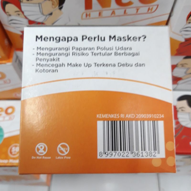 Masker Neo Medis 3 Ply Neo Health Mask Kemenkes