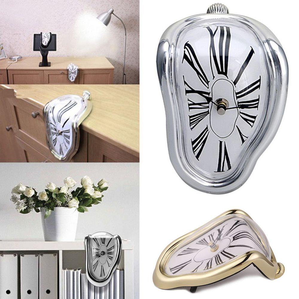 TOP Jam Lebur Gaya Dali Wall Decor Desktop Silent