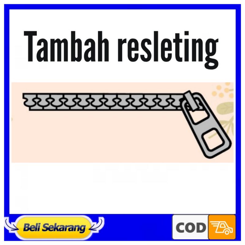Tambah Resleting Sprei 1meter