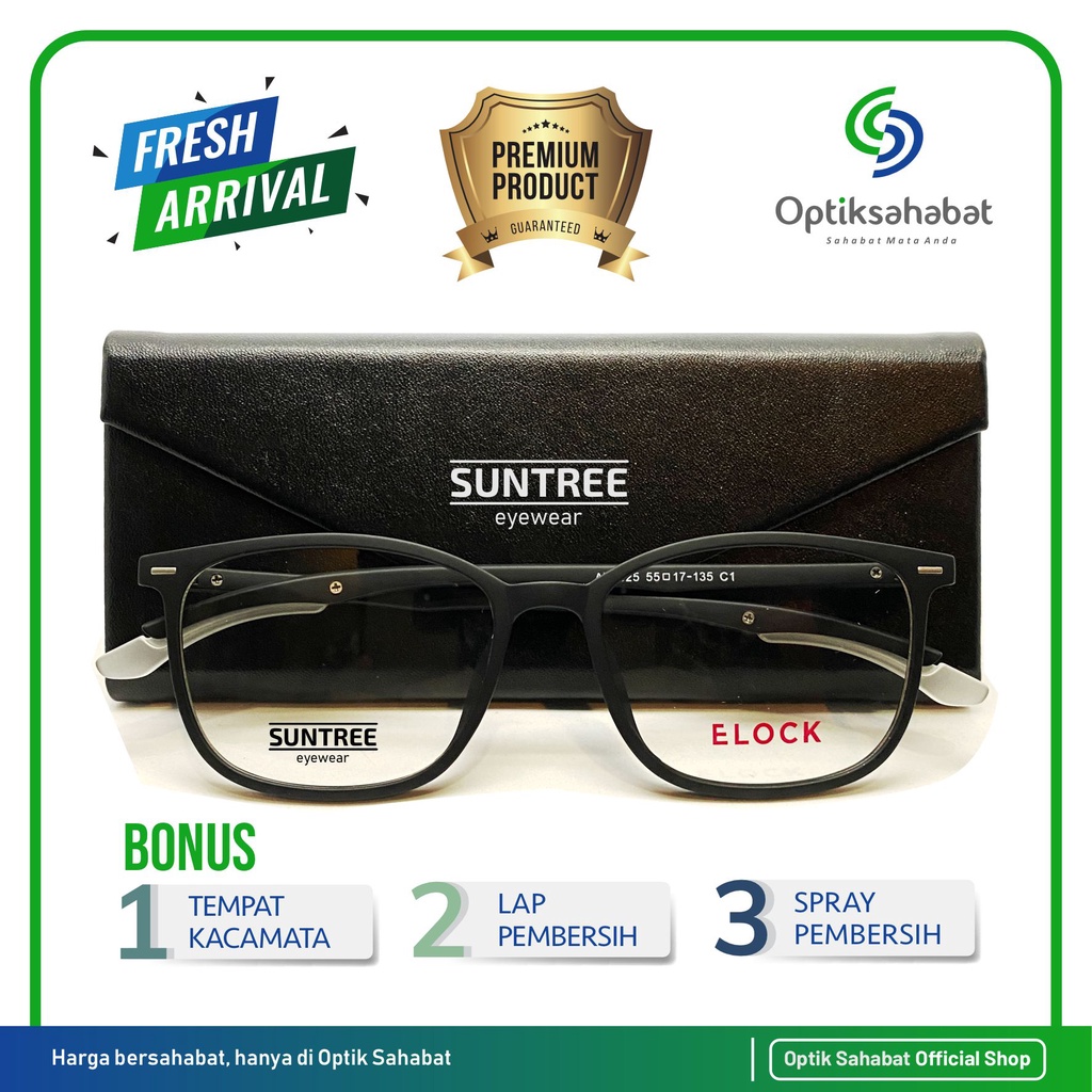 Suntree Eyewear AB8025 - Kacamata Gaming Elock Blue Ray Photochromic