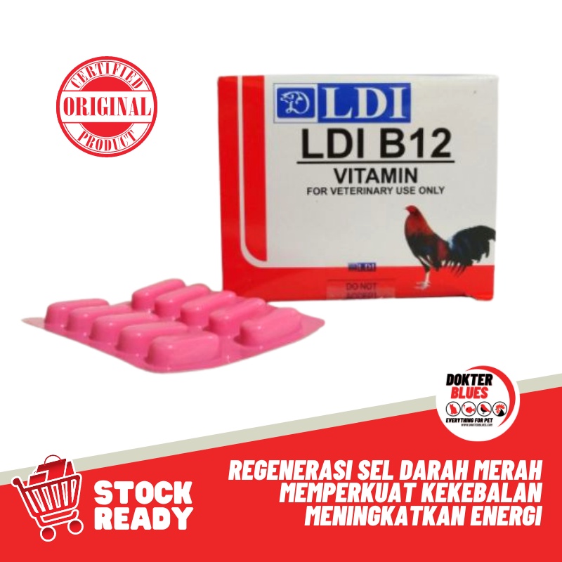 Vitamin Ayam Phillipines LDI B-12 (1 strip) Obat Suplemen Ayam B12