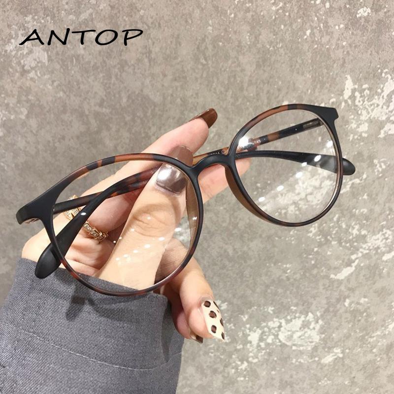 COD Kacamata Korea Wanita Kacamata Anti Radiasi Wanita Fashion retro flat Eyeglasses ANTOP