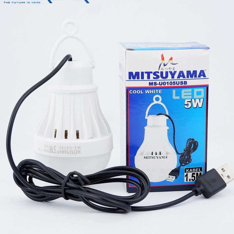 Lampu Bohlam LED USB Mitsuyama Emergency Lampu Darurat Kabel 5 wat 8 wat 10 wat 15 wat PROMO MURAH