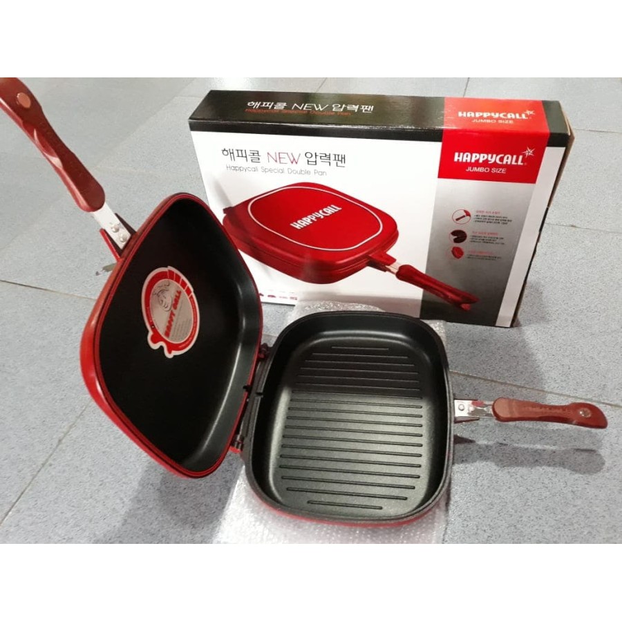 HAPPY CALL 32 CM Panci teflon double pan bisa alat panggang grill