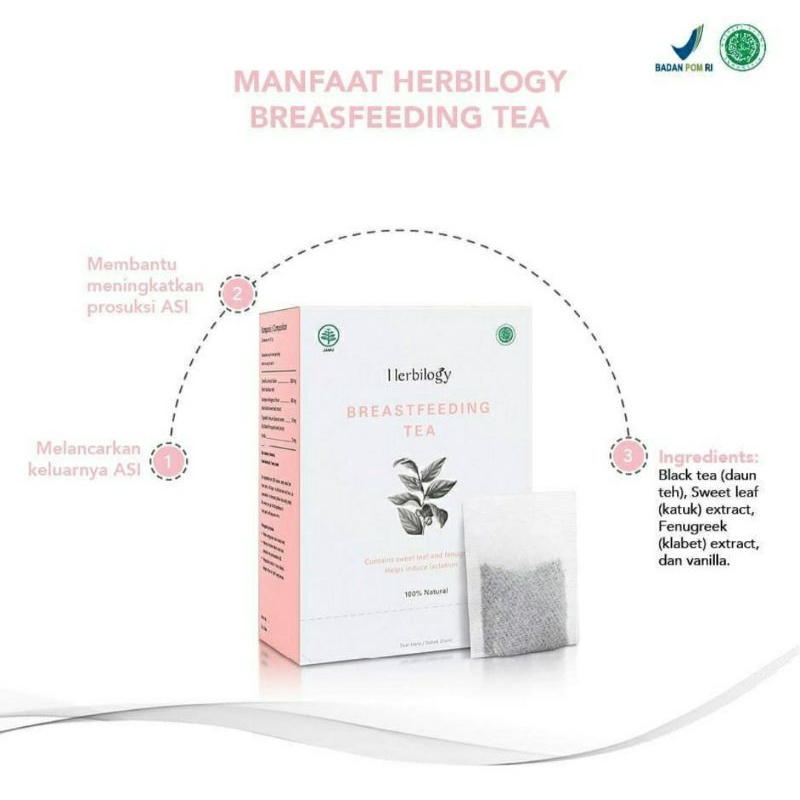 HERBILOGY Breastfeeding Tea 20 Tea Bags ASI Booster Teh Pelancar ASI Penambah ASI Exp Aug 2023