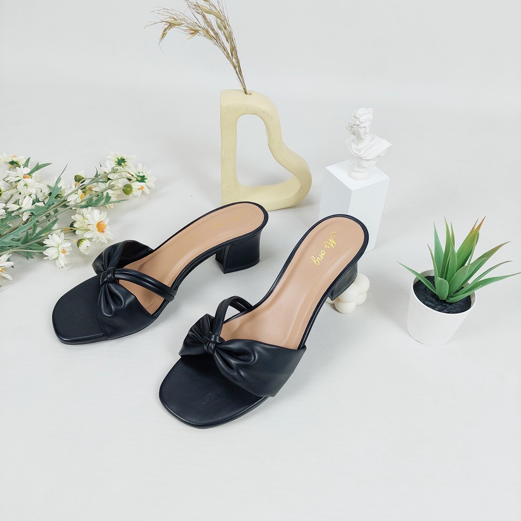 Ms Sandal High Heels Hak Tahu Pita Tiga Wanita Impor Murah Msh 04