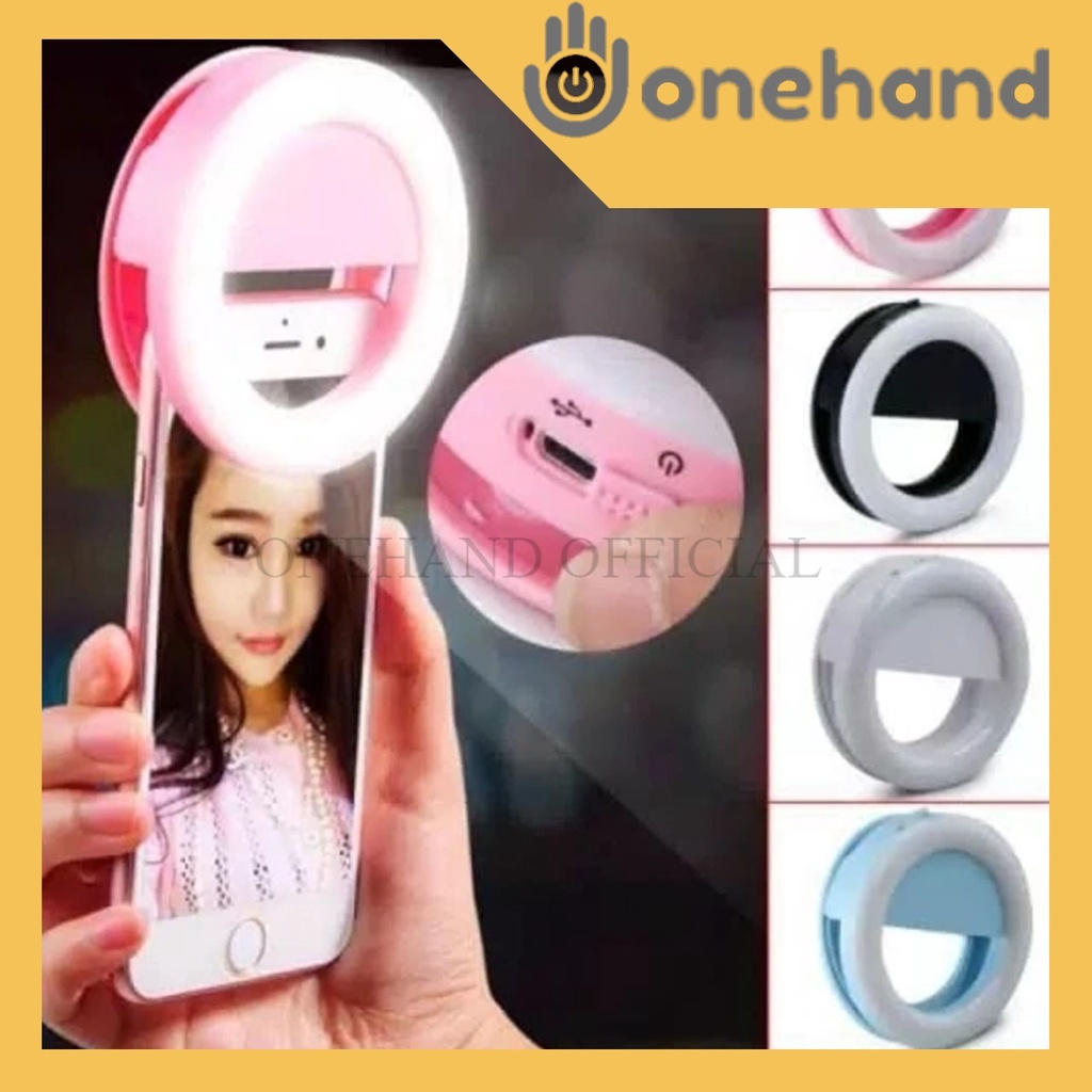 RING LIGHT SELFIE LED Lamp Lampu Ringlight flash charm eyes jepit live clip bulat camera hp kamera